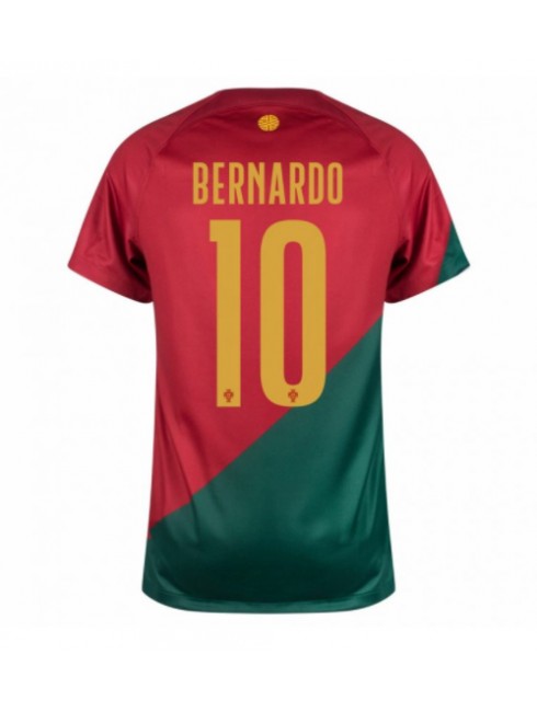 Portugal Bernardo Silva #10 Replika Hemmakläder VM 2022 Kortärmad